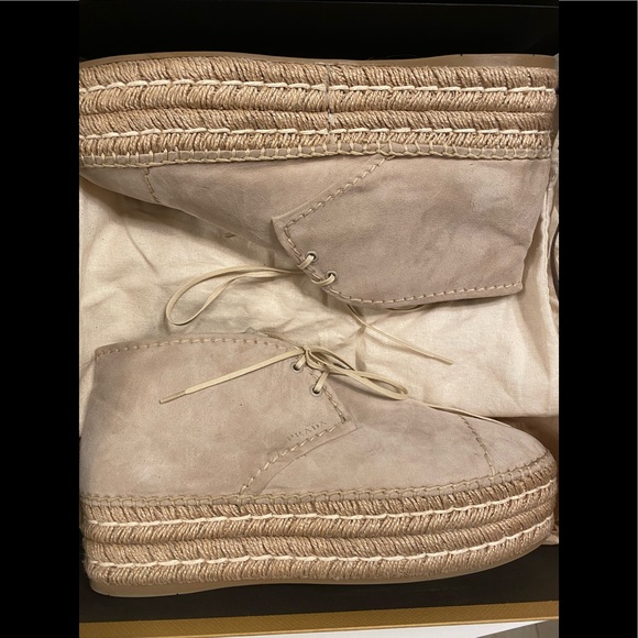 Prada Shoes - PRADA Suede Espadrille Chukka Boots Size 39.5